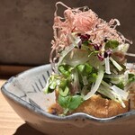 炭焼 おかげさん - 高坂鶏鶏油で揚げた厚揚げ