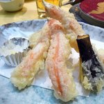 にぎり長次郎 - 蟹の天ぷら盛り合わせ