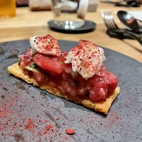 tens. - やま幸さんより 三宅島産 本マグロ ブルスケッタ ブッラータチーズ