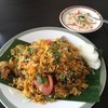 KHAN KEBAB BIRYANI - 手前からラムビリヤニ、ライタ