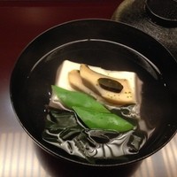 天神橋 青木 - 3.吸い物　ゴマ豆腐