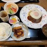 キッチンくま - ハンバーグ＆ヒレカツ定食