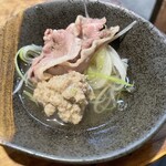 鳥名子 - 鴨肉とネギと鍋つゆを一緒に食べるのがベスト