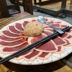 鳥名子 - 鴨すきと真ん中はつくね