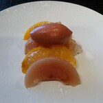 蒼菓 - ☆福島県 古山果樹園桃 さくら白桃 黄貴妃＆大石早生プラムのソルベ☆