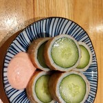 大衆スタンド 神田屋 - 竹輪キュウリ明太マヨ