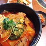 神田 炎蔵 - ダブルカルビセット、食事＝カルビクッパ