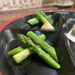 海鮮・鎌倉野菜 まつだ家 - アスパラ三昧（天ぷら、炭火焼、ゆで上げ）
