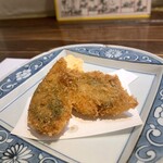 海鮮・鎌倉野菜 まつだ家 - お通し（アジフライ）