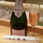 鮨処 竜敏 - 大将の誕生日♪クリュッグロゼ♪