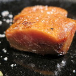 鳥茂 - 牛舌トロ・ステーキ、粗塩で