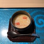 新宿 天麩羅 鮨 きた川 - 蟹餡かけ茶碗蒸し