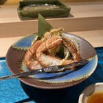 新宿 天麩羅 鮨 きた川 - 毛蟹の塩蒸し