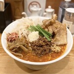 担々麺 ほおずき - スタミナ担々麺（大辛）＋排骨