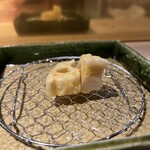 新宿 天麩羅 鮨 きた川 - 茨城県産の蓮根 