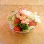 洋食屋シカレ - 海老とキャベツのパスタ（ピリ辛）セット1180円