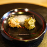 鮨駒 - 鮟肝と牡蠣味噌