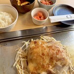 もんじゃ 鉄板 天善 - チキンステーキ定食