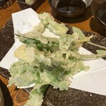 巓升郭 - 山菜の天ぷら