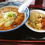 あさひ - 醤油ラーメン ミニチャーハンセット