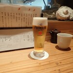 炉端の佐藤 - まずは生ビール