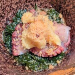 裕の輪 - 糸島もずく　蛸　自家製カラスミ　黄身酢おろし