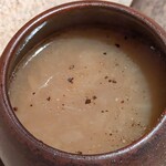 裕の輪 - 新玉ねぎと帆立のスープ