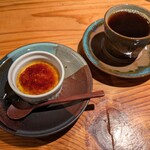 裕の輪 - 有精卵のクレームブリュレ、コーヒー