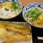 丸亀製麺 - おろし醤油・ぶっかけ・天ぷら3種