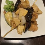 和さび - 筍、茄子新玉葱黒木耳、鳥の山椒炒め