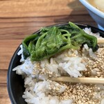 魂心家 - スープに浸したほうれん草とライス