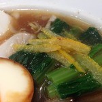 中華そば 一颯 - ほうれん草と期間限定0円トッピングのゆず