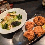 養老乃瀧 - チョレギサラダとからあげ