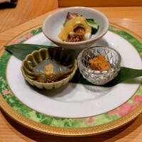広島 鮨 天ぷら いわい - 前菜
3品