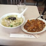 九麗瑠 - タンメンとカレーのセット