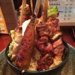 おんどり家 - メガ串焼丼