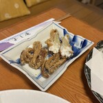 よし庵 - 活イカ刺しのゲソを使った揚げ物