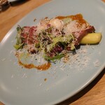 Bistro TAKU - 山形産アスパラと牛たん
      トリュフソース♪