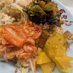 みっちゃんラーメン - 辛子たかな　キムチ　つぼ漬け