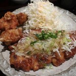 地鶏と焼酎 とりちゅう   - ・「若鶏の梅塩だれ定食(¥800)」のアップ。