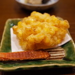 銀座おかもと - 3-2 玉蜀黍の天ぷら 2014.8.x