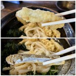 大右衛門うどん - ごぼう天の衣を剥がしてみる