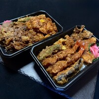天ぷらふく西 禅と匠 - かき揚げ天丼と海老野菜天丼