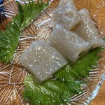 お菓子野山 - 今回もいただきました♪刺身こんにゃく。これがまた美味い！