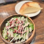 アヒージョとパスタ  - 【雲丹醤油のカルボナーラ 1250円 】前菜