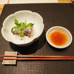 おおたに - 造り　いさきの焼き霜造り　辛み大根シャーベットをかけて