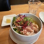 蔭山樓 - 鶏白湯塩そばハーフ