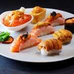 鮨 うに虎 - キングサーモンとうに