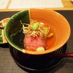 おおたに - 煮物　ローストビーフと夏野菜の炊き合わせ