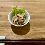 日本酒餐昧うつつよ - アテ四品目　少し味が濃くなると同時に食感が楽しめる。